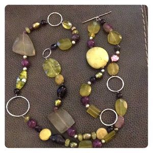 Pearl, stone, Necklace